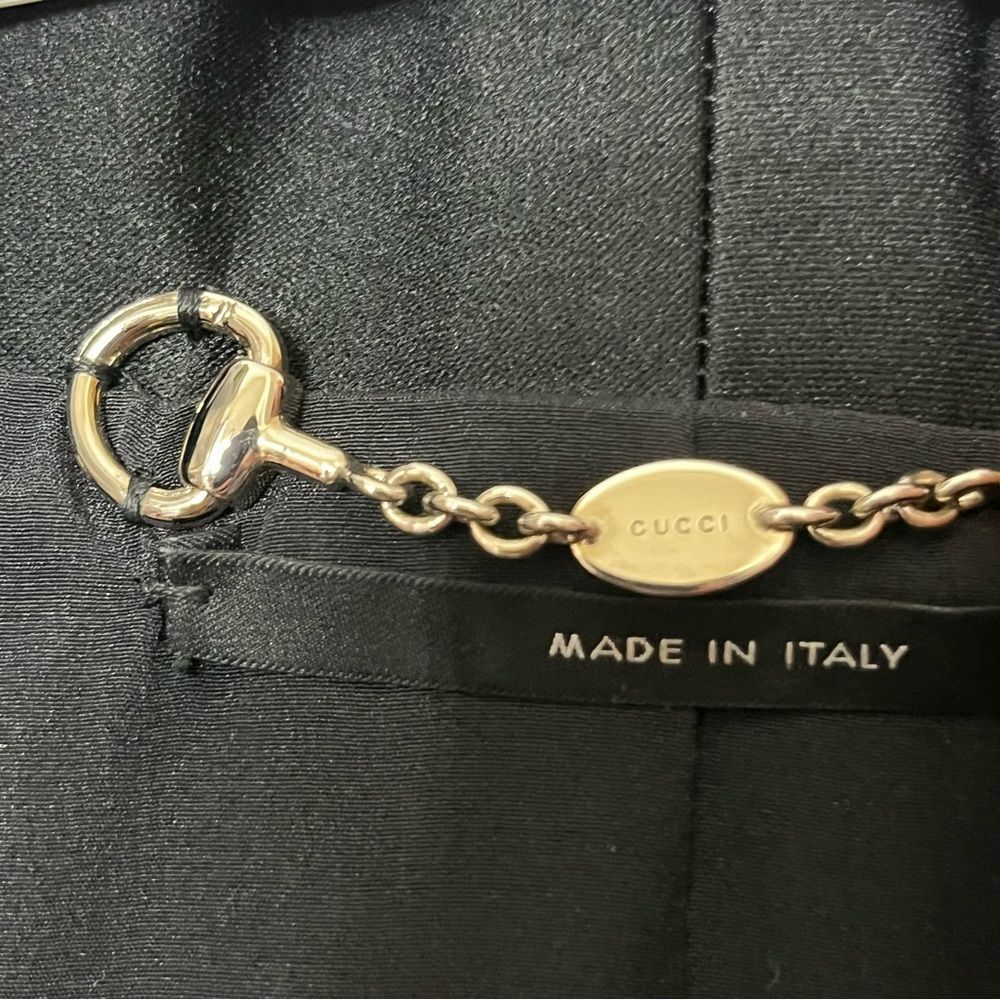 Gucci Tailored Blazer Womens 10 Black Shawl Collar Workwear Designer Classic Fit - Picture 9 of 13